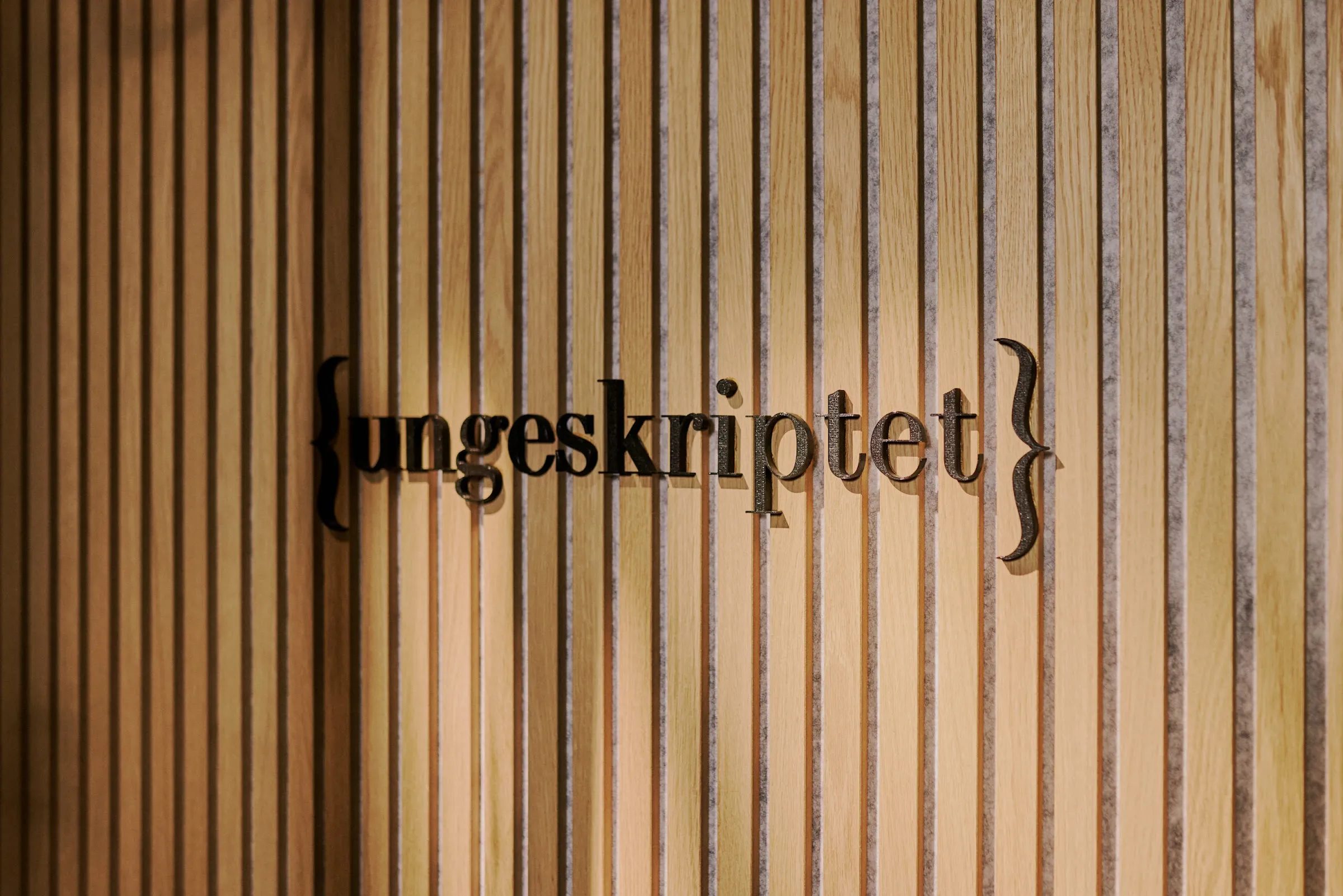 Schriftzug „ungeskriptet“